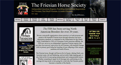 Desktop Screenshot of friesianhorsesociety.com